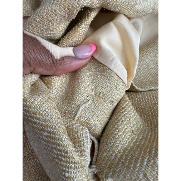 Worth‎ Gold Old Money Luxury Rich Girl Academia Preppy Dainty Silk Blazer Size 2 - Picture 3 of 14